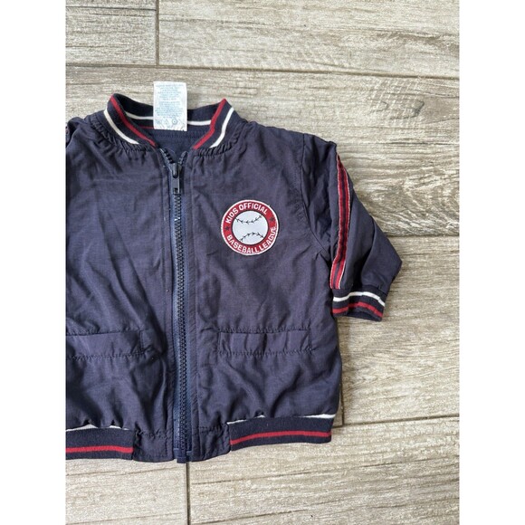 Vintage SLUGGER BASEBALL JACKET Blue Infant 6/9 Months - Picture 2 of 5